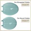 Soft Standard Vinyl Toilet Seat, Light Green - 17 Inch Soft Vinyl Cover with Comfort Foam Cushioning - Fits All Standard Size Fixtures - Easy to Install Fantasia by Achim Home Decor