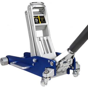 YELLOW JACKET 3 Ton Floor Jack Full Aluminum Ultra Lightweight Quick Rise Racing Floor Car Jack with Dual Pump Fast Lifting Low Profile Jack for Vehicle,6600 lbs Capacity