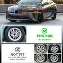 15-inch Hubcaps Wheel Covers Fit for 2016-2022 Toyota Prius & 2017-2022 Prius Prime & 2020-2024 Corolla Hybrid Wheel Rim Covers, Snap On Installation; Set of 4 Pcs (Glossy Black)