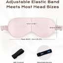 Uamector Silk Eye Mask for Sleeping, Adjustable & Super Soft Sleep Mask, Breathable Blindfold for Men & Women, Perfect Light Blocking for Night, Travel, Nap, Yoga, and Meditation (Pink)