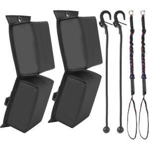 (2-Pack) PWC Jet Ski Bumpers, Boat Fenders with Elastic Cords, Jet Ski Accessories, 14 x 6 x 3.2 inch