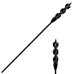 DKIBBITH Flexible Installer Drill Bit for Pulling Wires Through Walls Ceilings and Sidewalks,54-Inch Long, 1-1/4-Inch Auger with a Fish Eye Hole and Screw Point, 1/4" 3-Flat Anti-Slip Shank.
