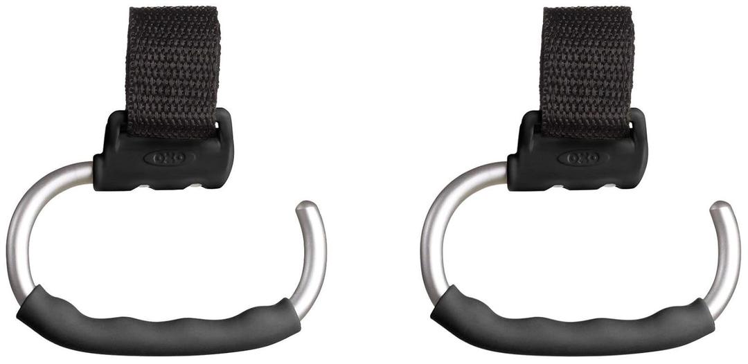 OXO Tot Handy Stroller Hook, Grey (2 Count (Pack of 1)) OXO Tot Handy Stroller Hook, Grey (2 Count (Pack of 1))