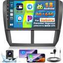 Roinvou 4+64G Android Carplay Stereo for Subaru Forester Impreza WRX STI 2008-2012, 9" Touch Screen Carplay Android Auto with 32EQ Bluetooth WiFi GPS Navigation Mirror Link 1280 * 720 Resolution