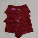 Avidlove Sexy Women's Underwear Floral Lace Boyshort Panties High Waist Cheeky Panty Pack of 4 (Large)