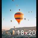 JCJMY 18x20 Picture Frame Black for Poster Photo Picture, Horizontal and Vertical Formats for Wall Hanging, 18 x 20 Wall Gallery Poster Photo Frame for 18 by 20 Photos Posters, Black