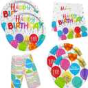 Birthday Party Supplies Disposable Paper Plates Napkins Cups for Kids Birthday Party Decorations, Serve 16