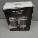 tewei Dusk to Dawn Outdoor Wall Lights Fixture, Up and Down Porch Lights Outdoor Wall Black Modern Exterior Lights, IP65 Warm White 3000K Waterproof LED Wall Sconce for House Garage, 2 Pack