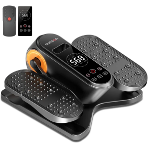 Under Desk Elliptical Machine, Electric Leg Exerciser as Seen on Tv for Seniors, Quiet Portable Seated Pedal Exerciser with Remote Control, 12 Adjustable Speeds, Auto & HR Mode for Home Office