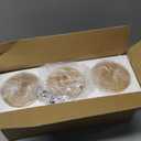 3 Pack Amber Glass Lamp Shade Replacement Globe & Shade for Light Fixture, 3.94in Diameter 5.9in Tall, E26 Base 1-5/8 Inch Fitter, Cylindrical glass lampshade