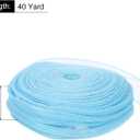 MECCANIXITY 1 1/2" Wide Sparkly Sheer Wired Organza Ribbon Pastel Chiffon Ribbons 40 Yard Sky Blue for Gift Wrapping Bouquet Wedding Cake Bows