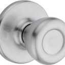 Kwikset Tylo Interior Passage Door Knob, Handle For Closet and Hallway Doors, Non-Locking Doorknob, Satin Chrome, 1 Count (Pack of 1)