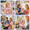 2 x Mini Birthday Cards, Birthday Gift Card with Music and Light, Flower Bouquet 3D Card with Butterflies for Mom, Women, Wife (Butterfly & Daisy)