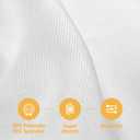 BRILLMAX 4 Pack White Spandex Table Covers for 8 Ft Rectangle Tables - 180 GSM Thick Stretch Tablecloth Fitted, Reinforced Foot Pockets, Wrinkle Free Cloth for Wedding Banquet Party Trade Show