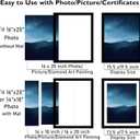 JCJMY 16x20 Picture Frame Black with 14x18 Mat for 40 x 50cm Diamond Art Painting, Display Photo 14x18 with Mat or 16 x 20 Without Mat, Wall Hanging Large Frame with Plexiglass, Black