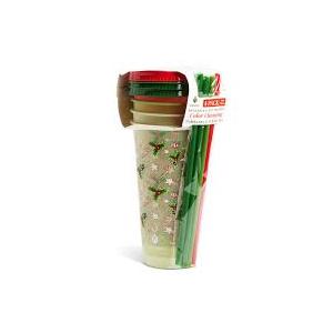 Manna 4 Pack 12 Oz Merry Christmas Cups With Lids