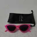 livho Retro Vintage Narrow Cat Eye Sunglasses for Women Clout Goggles Plastic Frame (Barbie Powder)