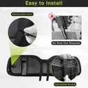 Golf Cart Seat Covers for EZGO TXT 1994-2013 Front Seat Covers Thicken Breathable Mesh with Vinyl Leather Fits OEM Ordinary Cushion Covers No Nail Gun Easy to Install Black & Blue