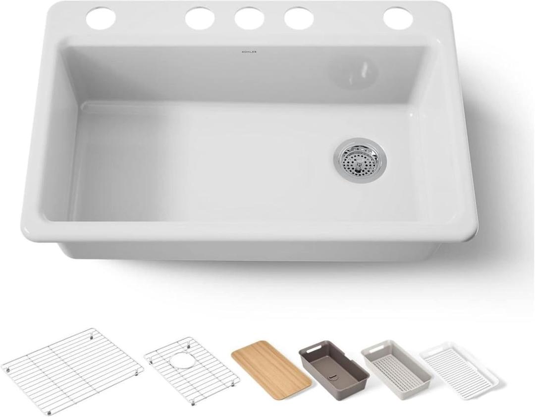 Riverby 33" Undermount Single-Bowl Workstation Kitchen Sink