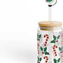 2 x 6Pcs Christmas Straw Covers, Glow in The Dark Xmas Straw Toppers Snowman Snowflake Christmas Tree Straw Tips Lids Reusable Silicone Straw Cover Caps 10mm Christmas Topper Set for Stanley Decorations