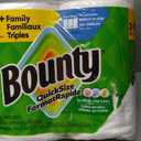 Bounty Quick-Size Paper Towels, White, 8 Family Triple Rolls = 27 Regular Rolls