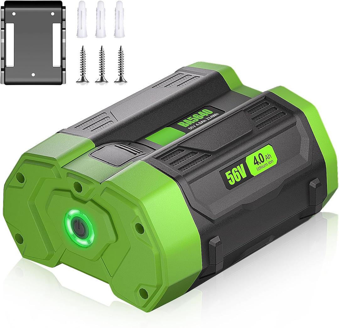 DSANKE 56V 4.0Ah Replacement for EGO 56V Battery BA2800 BA2800T BA4200 BA1400 Compatible with ST1502LB CS1604 LB4800 LB6504 LB5804 HT2400 56V Power Tools,for EGO 56V Power+ Battery