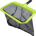 Sepetrel Swimming Pool Leaf Skimmer Net,Reinforced Frame Deep Rake Net (Plastic Edge)