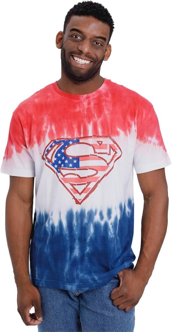 DC Comics Justice League Superman July 4th Matching Family T-Shirt Toddler to Adult Sizes (2T - 2XL)