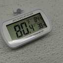 Refrigerator Thermometer Digital Fridge Freeze Room Thermometer Waterproof Large LCD Display Max/Min Record Function, White