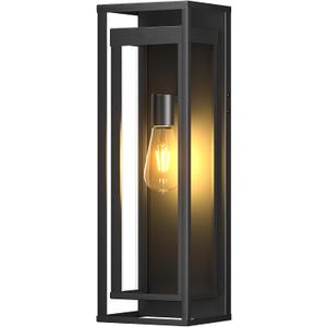 20in Extra Large Outdoor Wall Sconce Black Modern Exterior Lighting Fixture