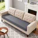 TAOCOCO Couch Cushion Covers Large 1 Piece Stretch Couch Covers for 3 Seat Couch, Sofa Seat Covers Soft Washable Furniture Protector(1-Piece for Large Sofa Cushion or Chaise, Light Grey)