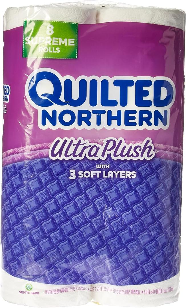 Quilted Northern Ultra Plush Supreme Toilet Paper, 8 Count (Pack of 3)