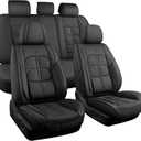 Car Seat Covers Full Set for 5 Seats Lumbar Support Breathable