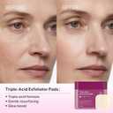 depology Triple-Acid Exfoliator Toner Pads - Double sides Gentle Resurfacing Pads with Glycolic, Lactic & Salicylic Acid for Pores, Dullness & Texture