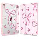 Mektron Case for 2025 iPad 11 inch (A16 Chip) 11th Gen Fit iPad 10th Gen10.9 inch 2022, Buit in Pencil Holder with Shockproof Cover Clear Shell + Trifold Stand + Auto Wake/Sleep, Bows C360