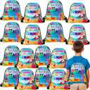 Sweetude 48 Pcs End of Year Gifts for Students Bulk Drawstring Backpack for Kids, Motivational Gifts for Students from Teacher, Graduation Goodie Bags for Classroom, Summer Party (End of School Year)