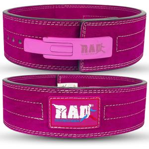 RAD Weight Lifting Belts Powerlifting and Weightlifting Belt with Lever Buckle, 10mm (Pink, XL)