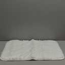 KAMA BRIDAL Microfiber Bath Mat Non-Slip Bathroom Floor Rugs Fast Water Absorbent Shower Mat Ultra Soft Bath Rug Anti-Slip Backing Machine Wash White 12x24