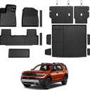 Floor Mats for Honda Passport 2026, All Weather Floor Mats Trunk Cargo Liner with Backrest Protectors, Lower Cargo Mat and Door Sill Guards Accessories, Full Coverage Set