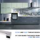 Knobonly 30 Pack Satin Nickel Finish Cabinet Pulls-7-1/2in Hole to Hole, Stainless Steel Boss Bar Kitchen Cabinet Handles and Knobs|Bedroom Closet Durable Modern Pulls