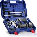 WORKPRO 9-Way Slide Hammer Puller Set, 27-Piece Slide Hammer Kit, Wheel Bearing Removal Tool for Front Hub & Rear Axle, Heavy Duty Bearing Puller Set with Carry Box