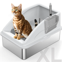 FURTIME Stainless Steel Litter Box with Lid, XL Metal Cat Litter Box for Big Cats, Extra Large Box High Sided, Non-Sticky, Easy to Clean, Anti-Urine Leakage, Include Metal Litter Scoop