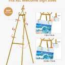53.9" Gold Easel Stand for Sign, Heavy Duty Metal Display Easel with Storage Bag, Adjustable Art Easel for Wedding Sign, Welcome Sign, Picture