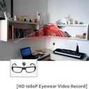 Limiete 1080P HD Camera Glasses with 128GB Card, Video Recording and Photo Taking, Discreet Smart Glasses with Camera and Audio, Hands-Free POV Wearable Recorder, No WiFi No App