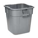 Rubbermaid Commercial LLDPE Square Brute 28-Gallon Trash Can without Lid, Gray, For Restaurants/Garages/Offices/Mailrooms/Classrooms