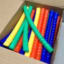 Sratte 12 Pcs Toy Hoop for Kid - Detachable & Adjustable Colored Hoop Exercise Ring Plastic Circle for Kid, Teen Gymnastics, Dog Agility Equipment, Require Self Assembly(Classic Color, 28 Inch)