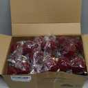 Menkxi 30 Pcs Burgundy Velvet Christmas Balls Ornaments 2 Inch Flocked Christmas Tree Decorations Plastic Red Xmas Hanging Ornaments for Holiday Party Decorations