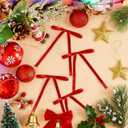 60 Pcs Red Bows for Gift Wrapping, Red Valentines Day Satin Ribbon Bows for Cake Decorating Crafts Treat Bags, 5 x 7 Inch