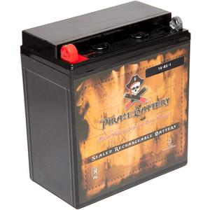 Pirate Battery 16-BS-1 Maintenance-Free 12V 16Ah Battery Replacement for ATV, Motorcycle, Jet Skis, Scooter, UTV, and More - Nut and Bolt (T3) Terminal