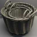 16, 12, 11in Baskets, Greenish Gray, 3pc